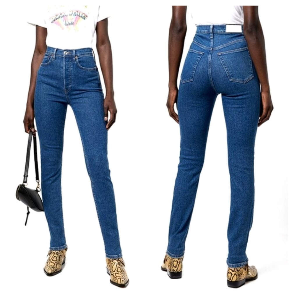 RE/DONE 90's Ultra High Rise Button Fly Skinny Jeans